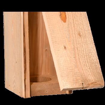 Handcrafted Woodpecker Nesting Box – Fsc Pinewood Wooden, 9 of 12
