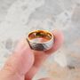 Personalised Silver And Gold Tungsten Wedding Band Ring, thumbnail 1 of 10