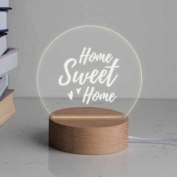 Home Sweet Home Desk Lamp Housewarming Gift For Couple, 5 of 6