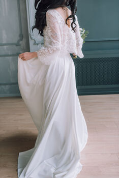 Sleeveless Wedding Dress Topper Lace Bridal Top, 9 of 12