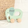 Personalised Wooden Elephant Toy Custom Name Gift, thumbnail 5 of 5