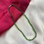 Green Crystal Quartz Tassel Mala Necklace, thumbnail 1 of 5