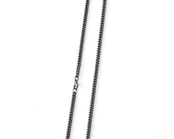 2mm Oxidised Silver Curb Chain, 3 of 4