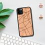 Geometric Lines Wooden Phone Case iPhone Samsung Google, thumbnail 1 of 5