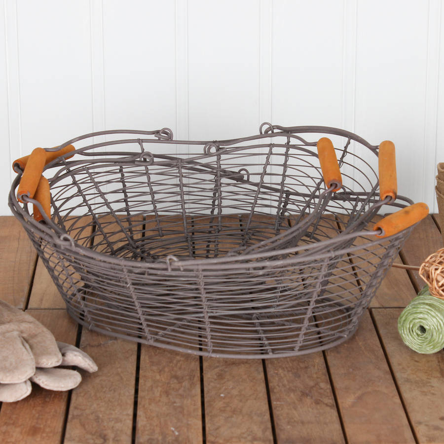 trio of wire tidy baskets by dibor