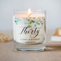 Eucalyptus Themed 30th Birthday Personalised Candle, thumbnail 3 of 4