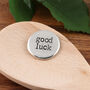 Good Luck Pewter Pocket Pebble Message Token, thumbnail 2 of 9