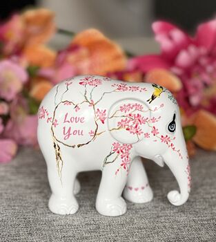 Hand Painted 'Blossom' Mother's Love Elephant, 2 of 12
