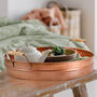 Brushed Copper Circular Serving Tray, thumbnail 1 of 9