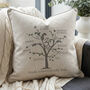 Personalised Pearl Anniversary Family Tree Cushion, thumbnail 1 of 6