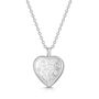 Scroll Heart Ashes Urn Necklace 925 Sterling Silver, thumbnail 1 of 5