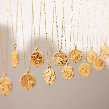 Capricorn Zodiac Necklace 18k Gold Plated Gift, 2 of 6
