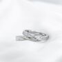 Adjustable Couple Promise Twist Zircon Ring Set, thumbnail 1 of 5