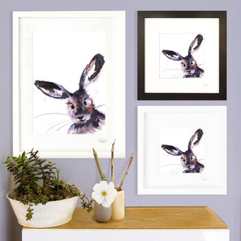 Inky Hare Illustration Print, 4 of 10