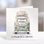 Camper Van Wedding Card Personalised, thumbnail 1 of 5