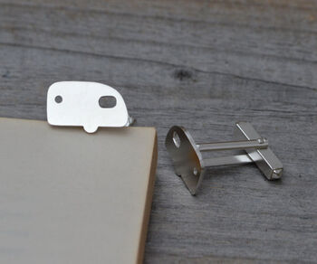 Sterling Silver Caravan Cufflinks, 2 of 3
