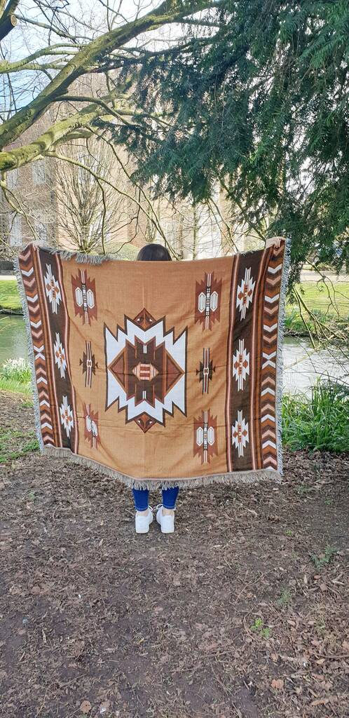 Aztec Style Brown Blanket And Furniture Throw, 1 of 8