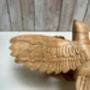 Hand Carved Wooden Soaring Eagle Sculpture Ornament, thumbnail 9 of 12