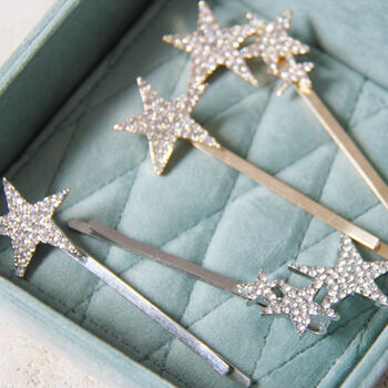 Set Of Two Crystal Star Hair Clip, 7 of 7