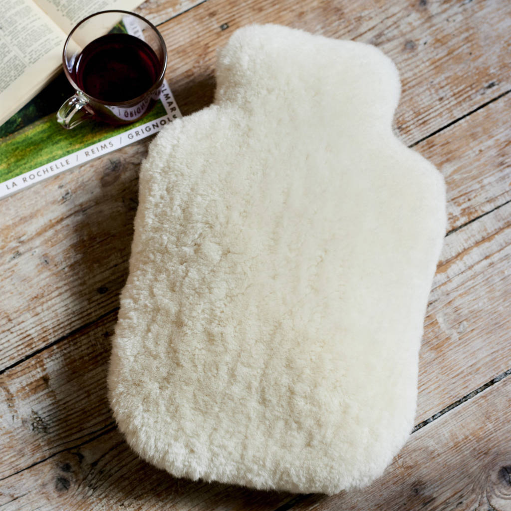 sheepskin hot water bottle cover by brush64 | notonthehighstreet.com