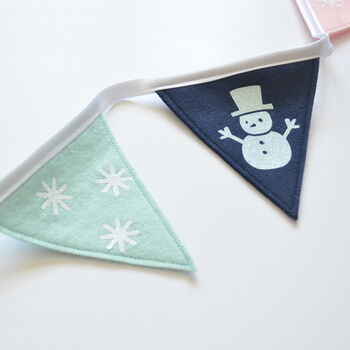 Christmas Pastel Snowman Bunting, 4 of 6