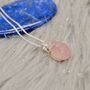 Raw Rose Quartz Sterling Silver Necklace, thumbnail 1 of 6