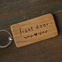 'Front Door' Oak Rectangle Keyring, thumbnail 1 of 2