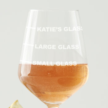 Personalised Drinks Measure Wine Glass, 6 of 12