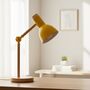 Mint Green Scandinavian Desk Lamp | Adjustable Wood, thumbnail 5 of 7
