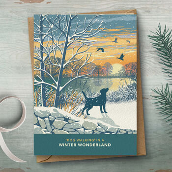 The Labrador Dog Walking Christmas Card Collection, 4 of 12