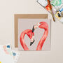 Flamingo Love Card, thumbnail 1 of 4