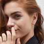 Rose/ Gold Plated Sterling Silver Star Stud Earrings, thumbnail 6 of 7