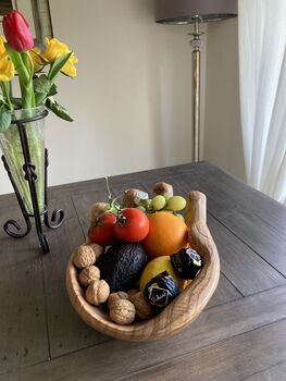 35cm Giant Hand Bowl – Handmade Teak Root Wooden Dish, 4 of 10