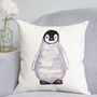 Watercolour Penguin Cushion, thumbnail 1 of 2