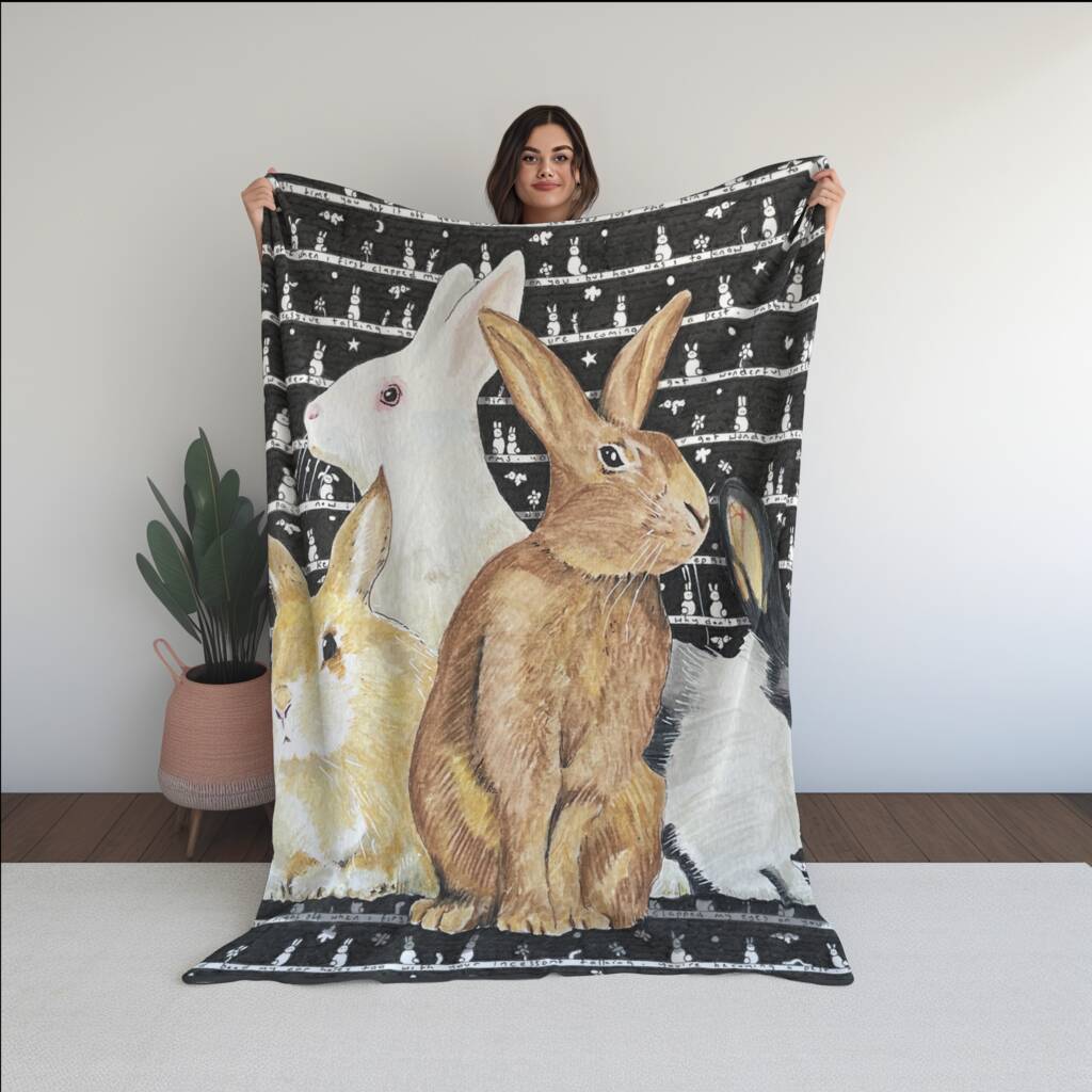 Fleece blanket 2024 for rabbit