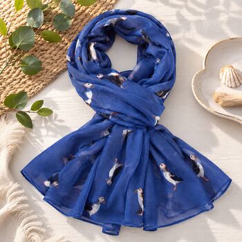Puffin Print Scarf, 3 of 8