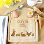 Personalised Spring Dippy Egg And Soldiers Toast Board, thumbnail 4 of 5