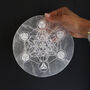 Sacred Geometry Selenite Charging Plate | 18cm, thumbnail 3 of 3