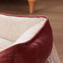 Personalised Coral Geometric Pet Bed, thumbnail 4 of 7