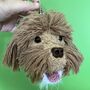 Dark Apricot Cockapoo Cavapoo Bag Charm Head, thumbnail 1 of 6