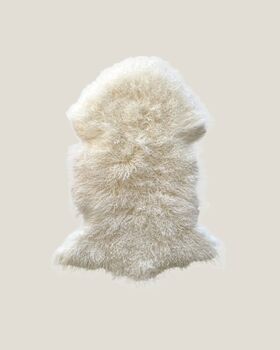 100% Natural Mongolian Sheepskin Rug Small, 6 of 12