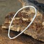 Sapphire And Peridot Birthstone Silver Stacking Bangle, thumbnail 1 of 10