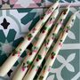 Hand Painted Ivory Vegetable Garden Pair Of Candles, thumbnail 1 of 4