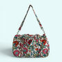 Large Weekend Duffle Bag | Red Block Print Floral, thumbnail 2 of 6