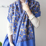Personalised Virgin Wool Floral Full Embroidery Shawl, thumbnail 4 of 12