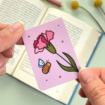 January Magnetic Birth Flower Bookmark Carnation, 5 of 7