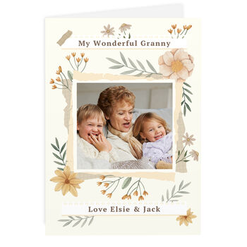 Personalised Wild Flowers Photo Card, 5 of 8