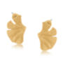 Gold Plated Julia Gingko Leaf Stud Earrings, thumbnail 1 of 2