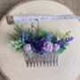 Purple Lilac Flower Hair Comb, thumbnail 3 of 6