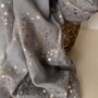 Rose Gold Galaxy Stars Scarf In Grey, thumbnail 2 of 2